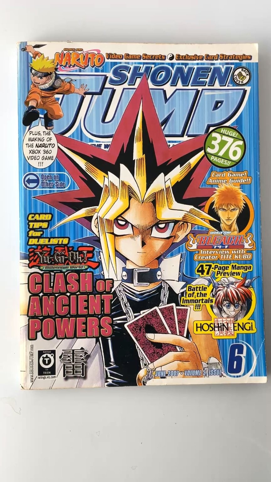 Shonen Jump June 2007 Volume 5 Issue 6 Illustrated Anime Manga WITH CARD