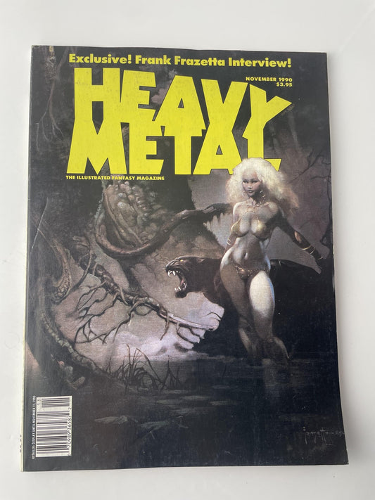 Vintage Heavy Metal Magazine November 1990 Frank Frazetta Interview Fantasy Art
