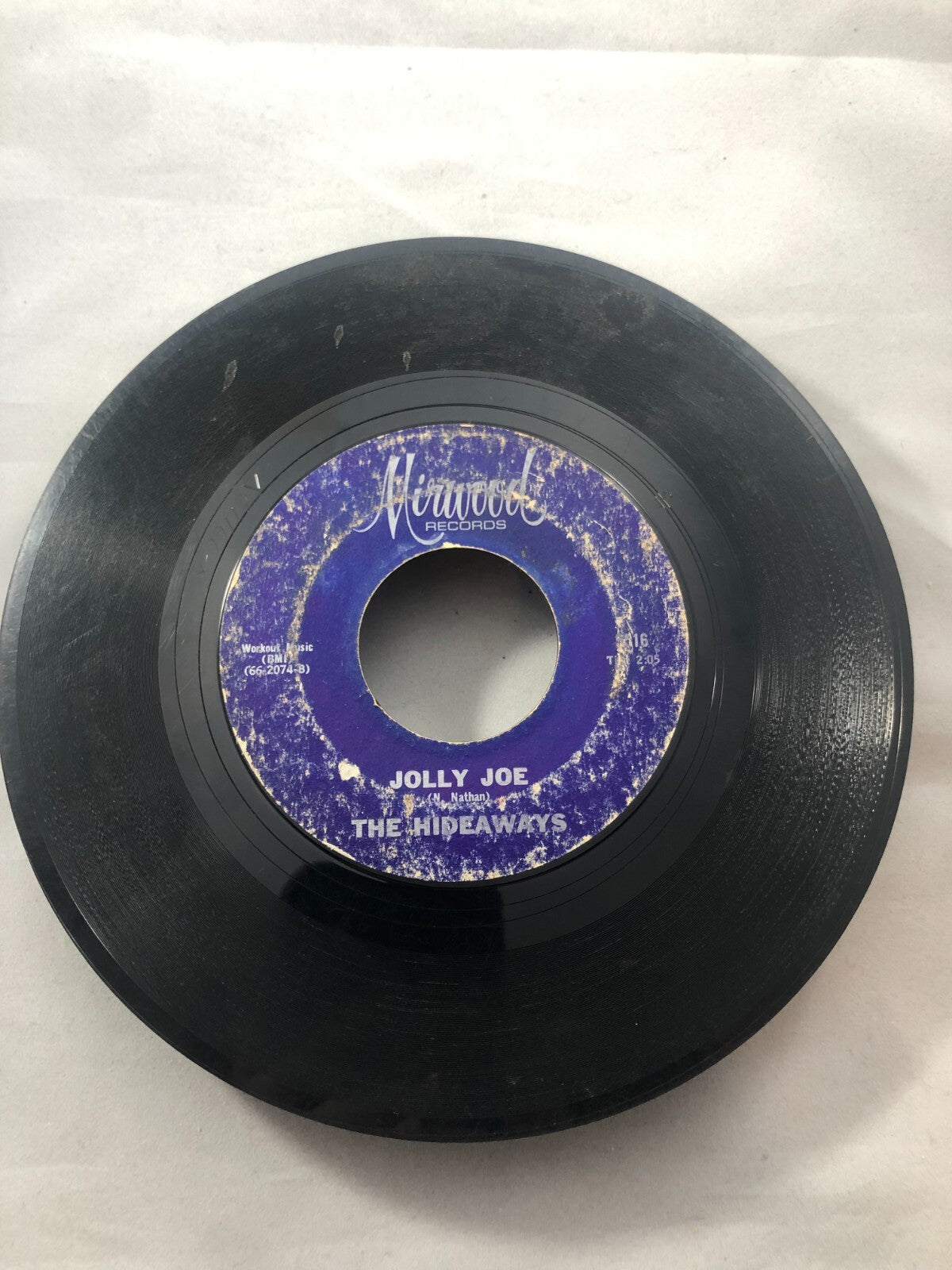 1966 The Hideaways  ?– Hide Out / Jolly Joe 5516 45 SEE PICTURES G