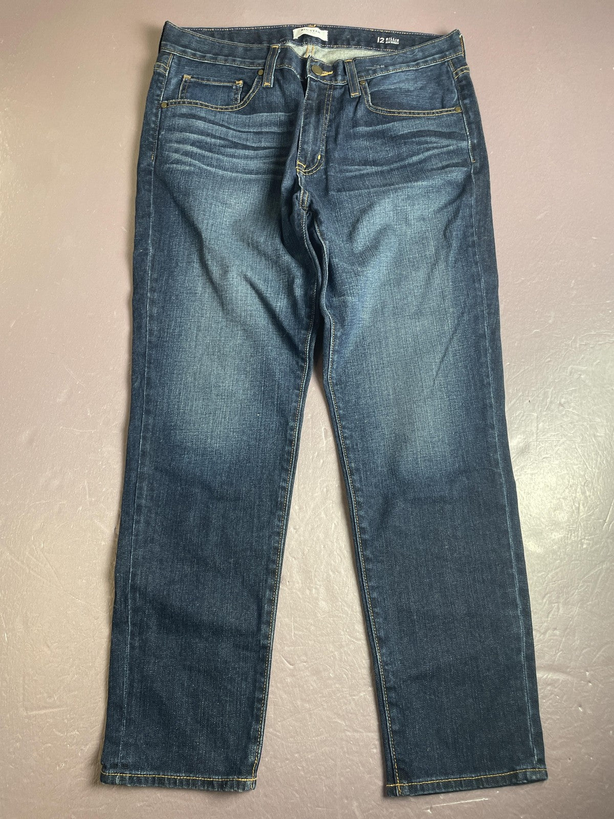 Big Star Jeans Womens 12 Blue High Rise Straight Billie Slim Slouch Denim