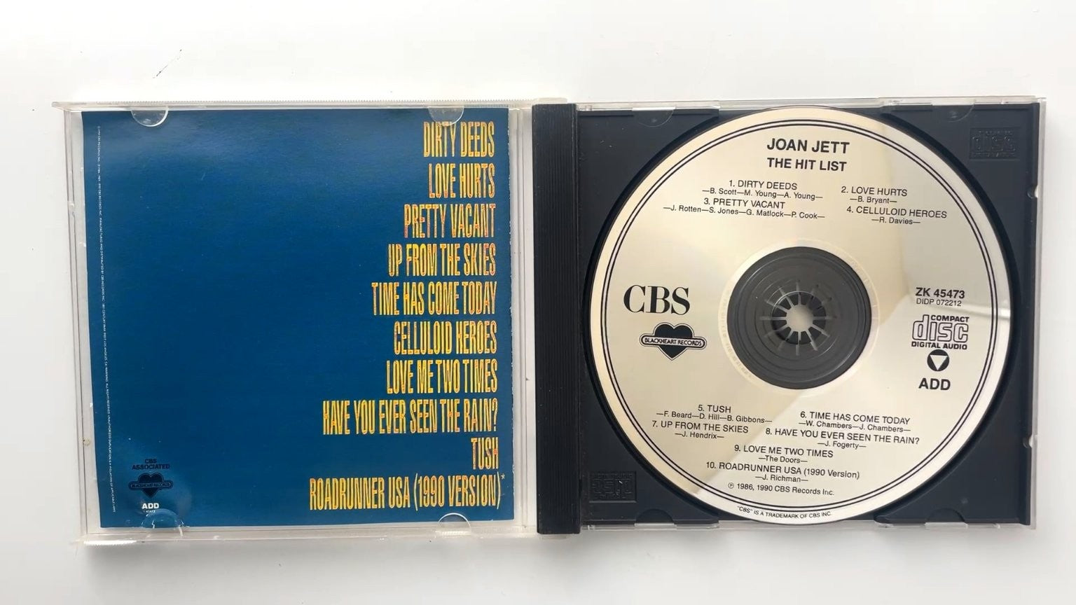 Joan Jett - The Hit List CD 1990 Cover Songs Rock CBS