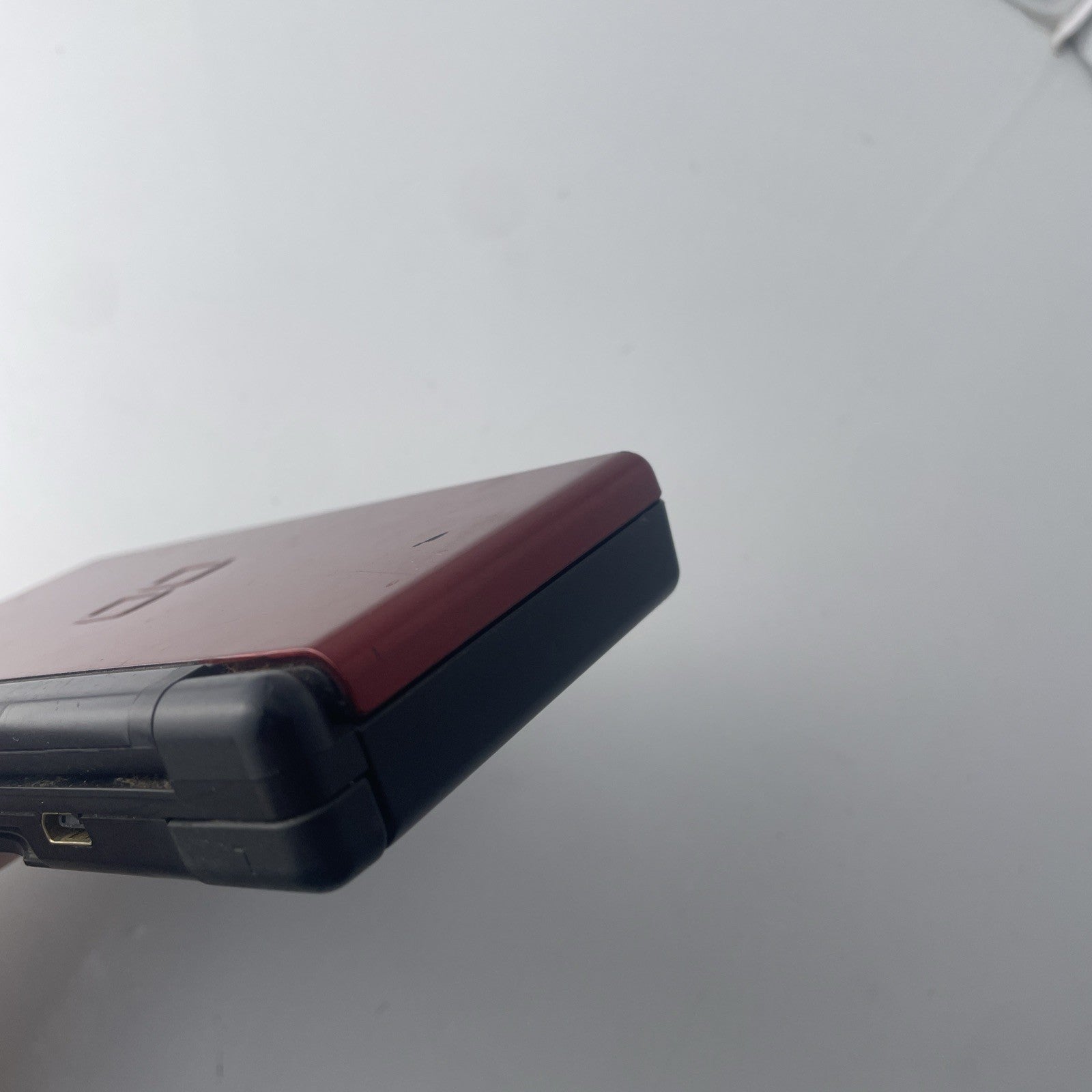Nintendo DS Lite Crimson Handheld Console Red/Black With Charger No Stylus