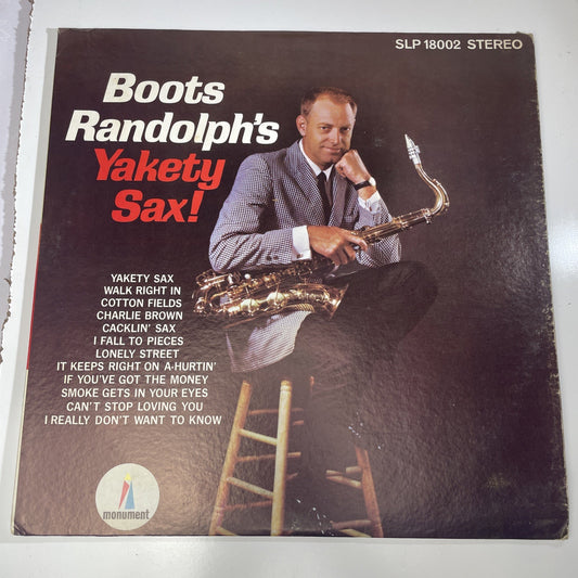 Boots Randolph's Yakety Sax! Vinyl LP Stereo JAZZ Monument Fast SHIPPING