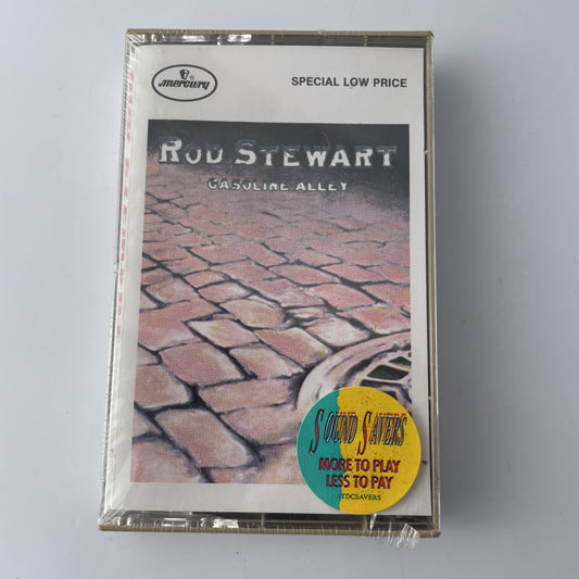 New Sealed Rod Stewart Gasoline Alley Cassette Tape Mercury Records Hype Sticker