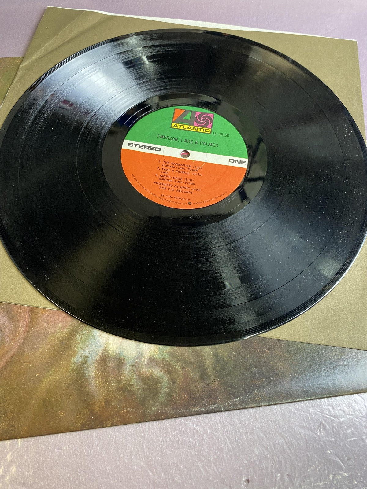 Vintage Emerson, Lake & Palmer Self-Titled Vinyl 12" LP 1970 Anti Prog Rock