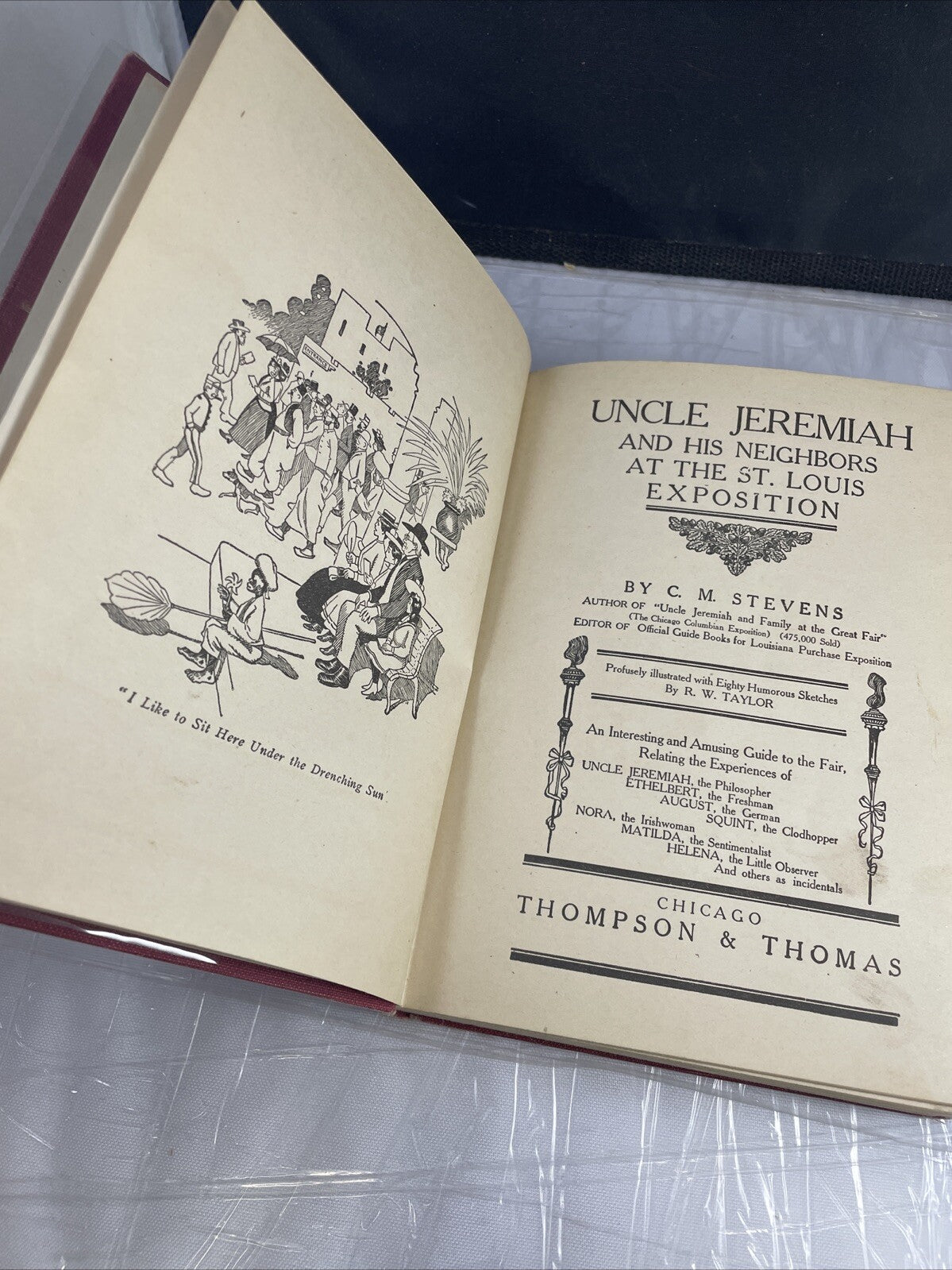 Antique STL Worlds Uncle Jeremiah Neighbors At The St. Louis Exposition Stevens