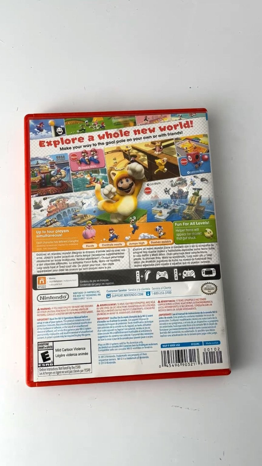 Super Mario 3D World Wii U Video Game Multiplayer Family Game