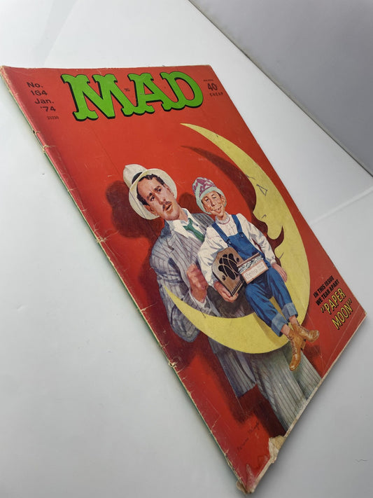 Vintage MAD Magazine No. 164 Jan 1974 Humor Satire Comic Book Paper Moon Cover