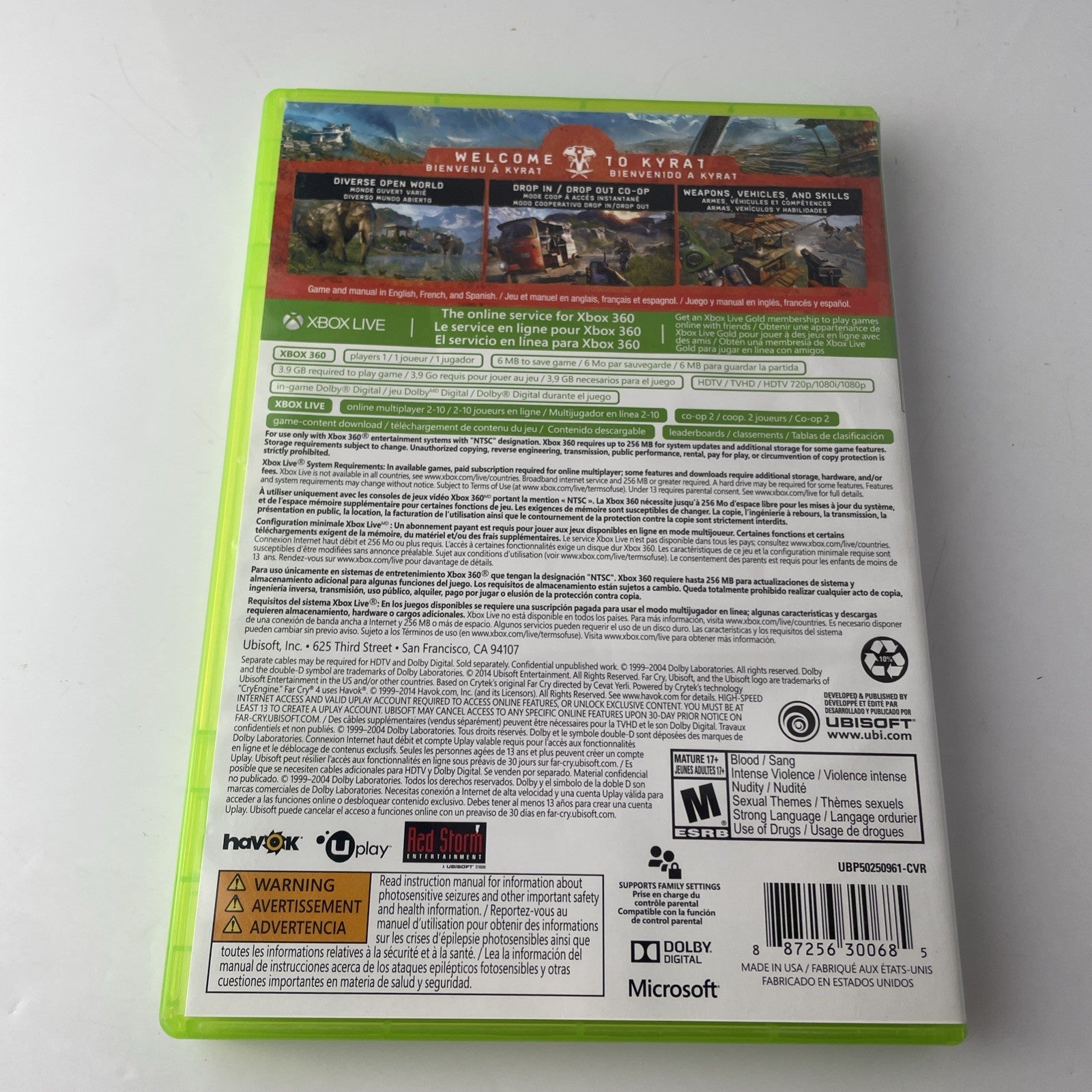 Far Cry 4 (Microsoft Xbox 360, 2014) Platinum Hits