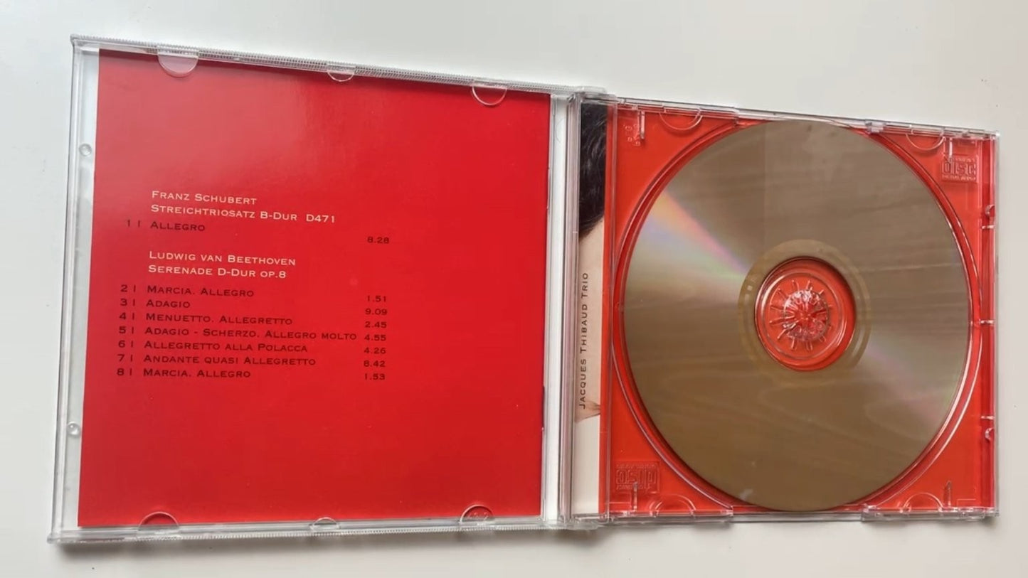 Jacques Thibaud Trio Schubert Beethoven CD 1996 Classical Traumton