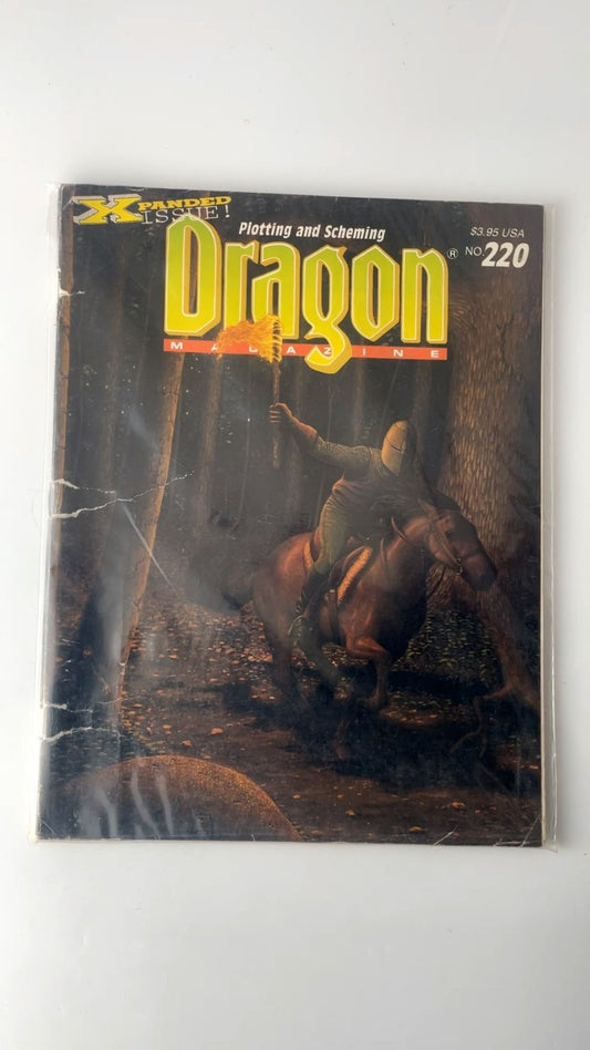 Dragon Magazine No. 220 Plotting and Scheming 1995 TSR D&D RPG