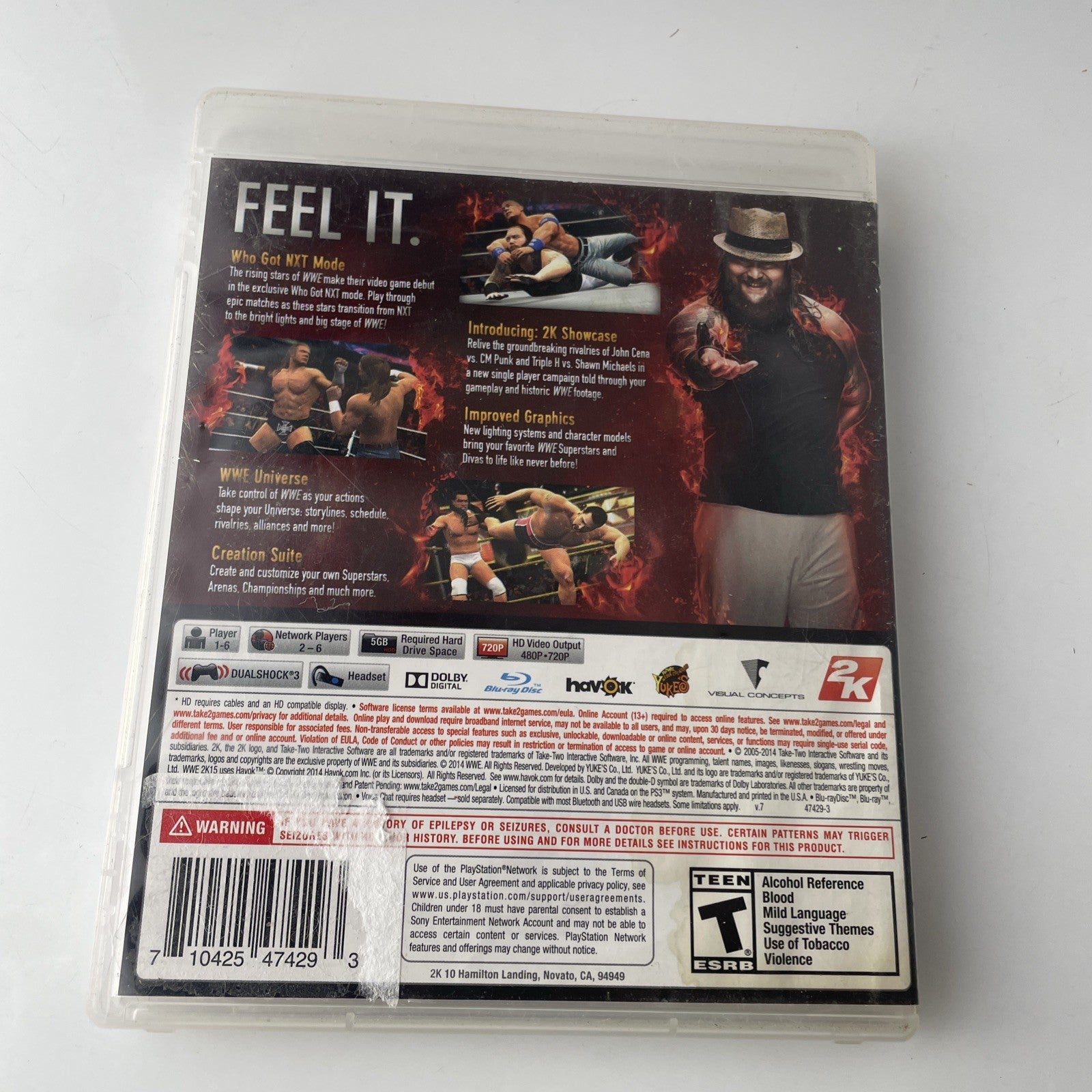 WWE 2K15 (PS3, 2014) CIB w/ Manual – Tested & Working – Good Condition