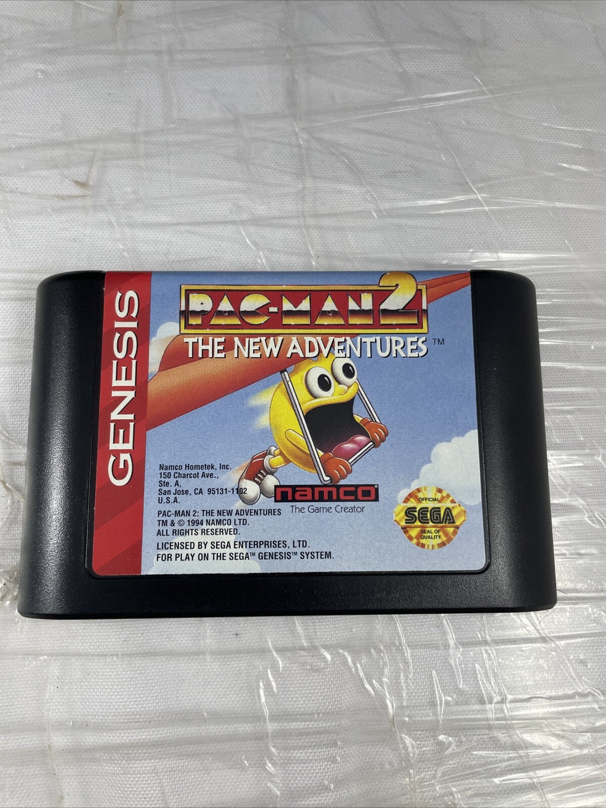 Pac Man 2 & Ms Pac Man With Manuals Lot Of 2 Sega Genesis Loose Games Tested
