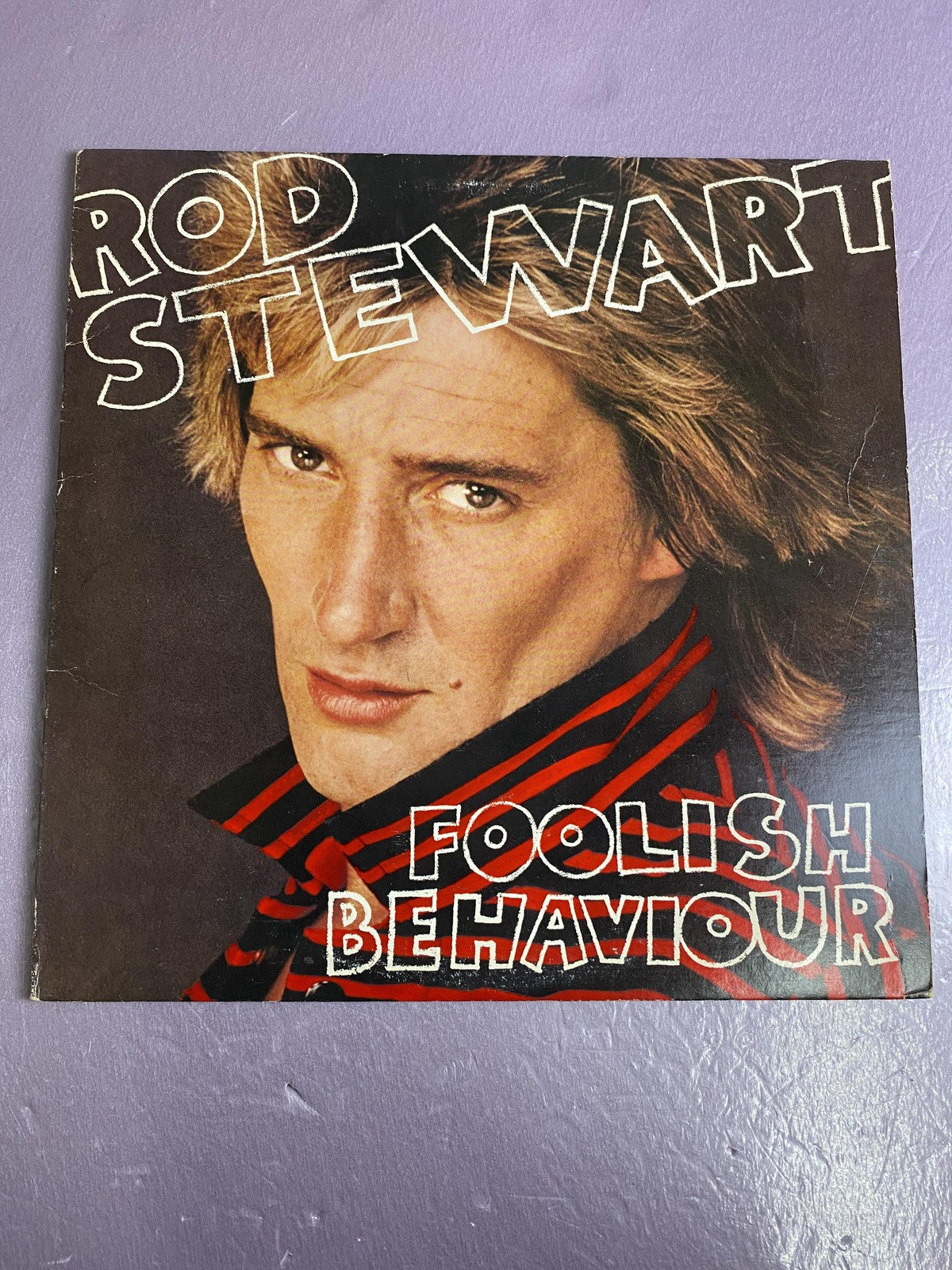Vintage Rod Stewart Foolish Behaviour 12" Black Vinyl LP 1980 Warner Rock Pop