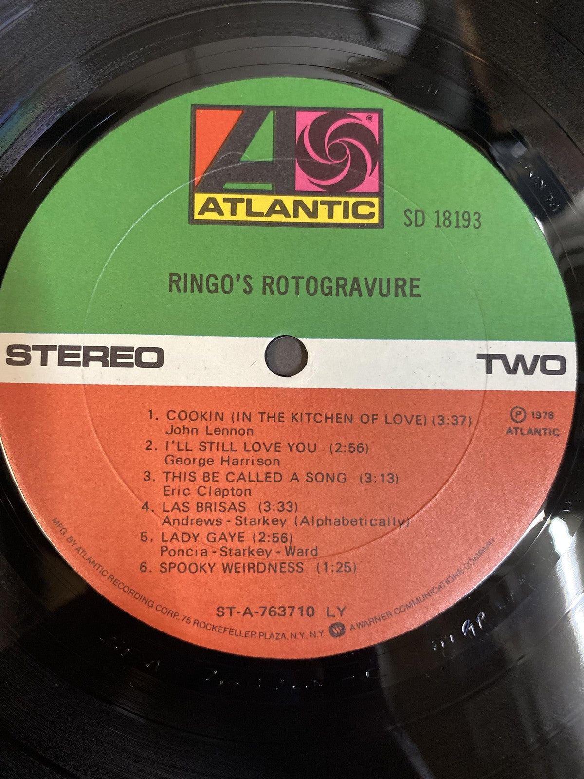 Vintage Ringo Starr Ringo's Rotogravure 12" Black Vinyl LP 1976 Atlantic Rock