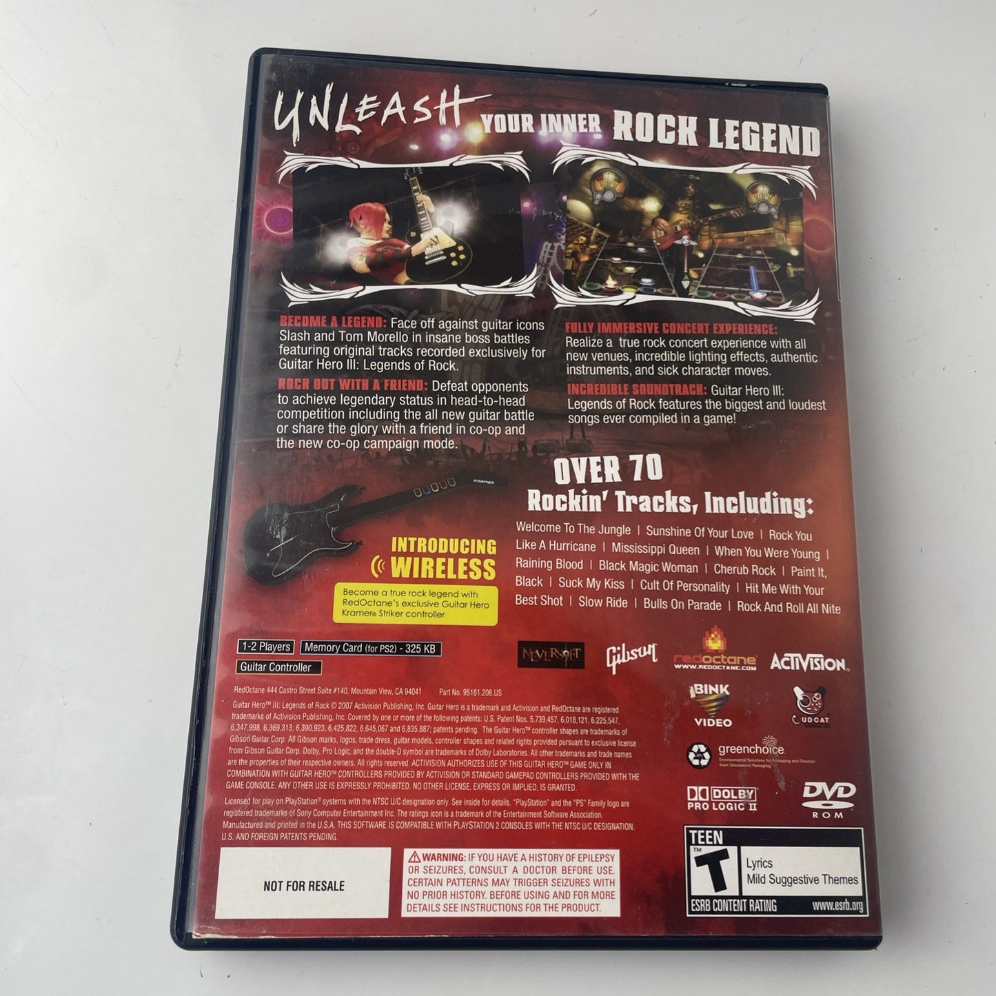 Guitar Hero lll 3: Legends of Rock Playstation 2 Game PS2 Activision Complete
