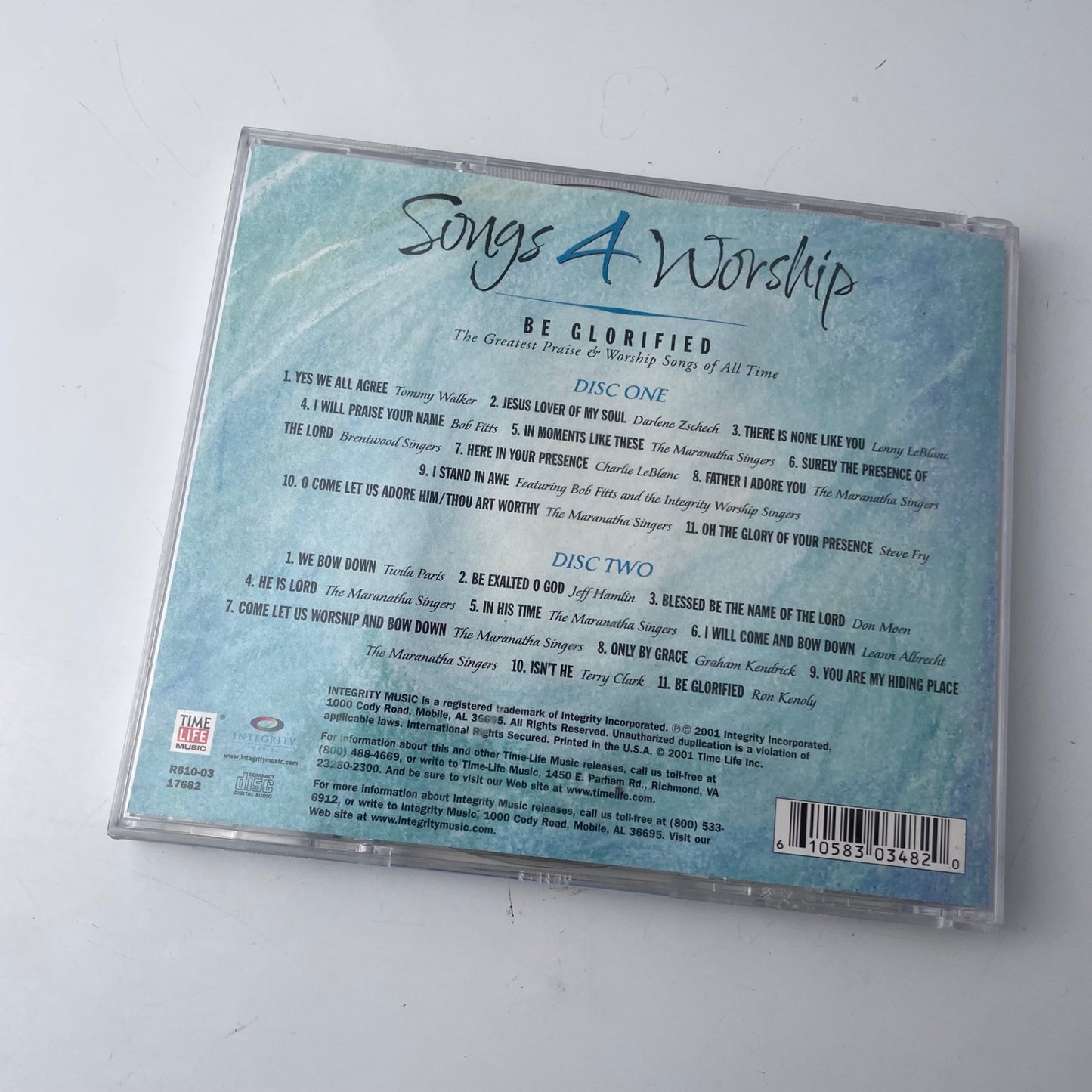 Songs 4 Worship Be Glorified 2 CD Compilation Time Life Integrity 2001