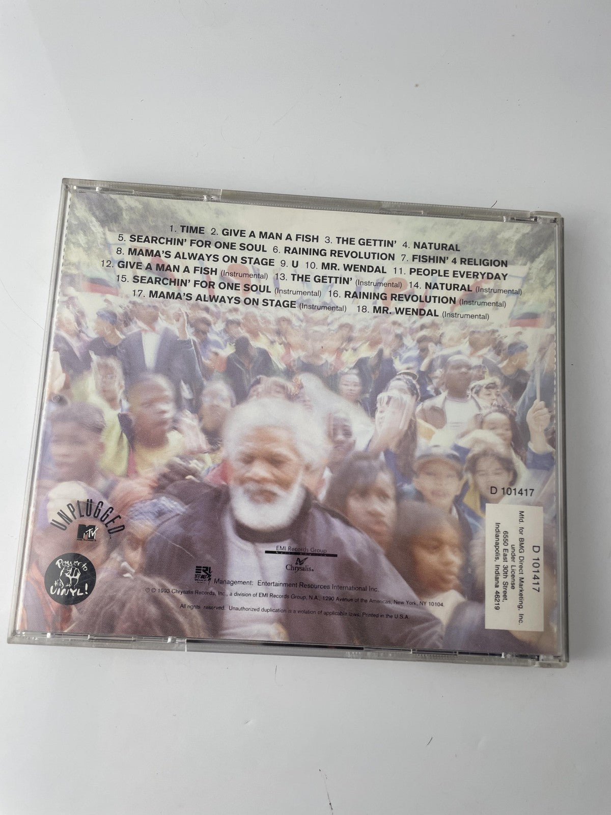 Arrested Development CD Unplugged Live Hip Hop Rap Chrysalis 1993 Made USA