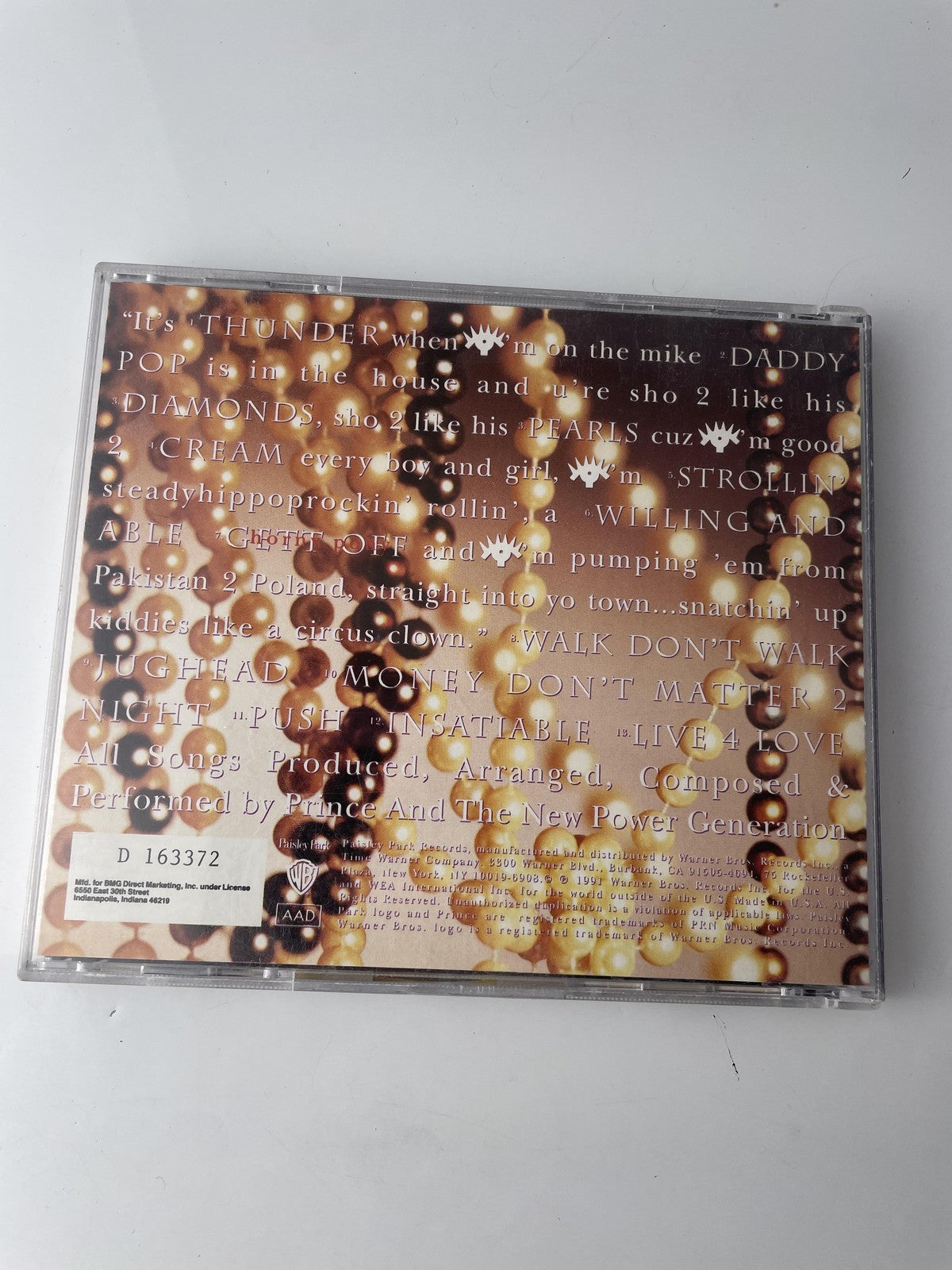 Prince and The New Power Generation CD Diamonds and Pearls Album 1991 Pop R&B