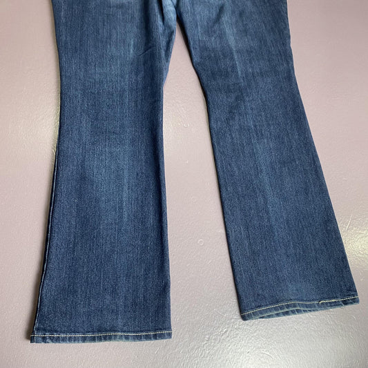 ZCO Jeans Premium Jeans Womens 18W Blue Embroidered Flap Pocket Bootcut Studded