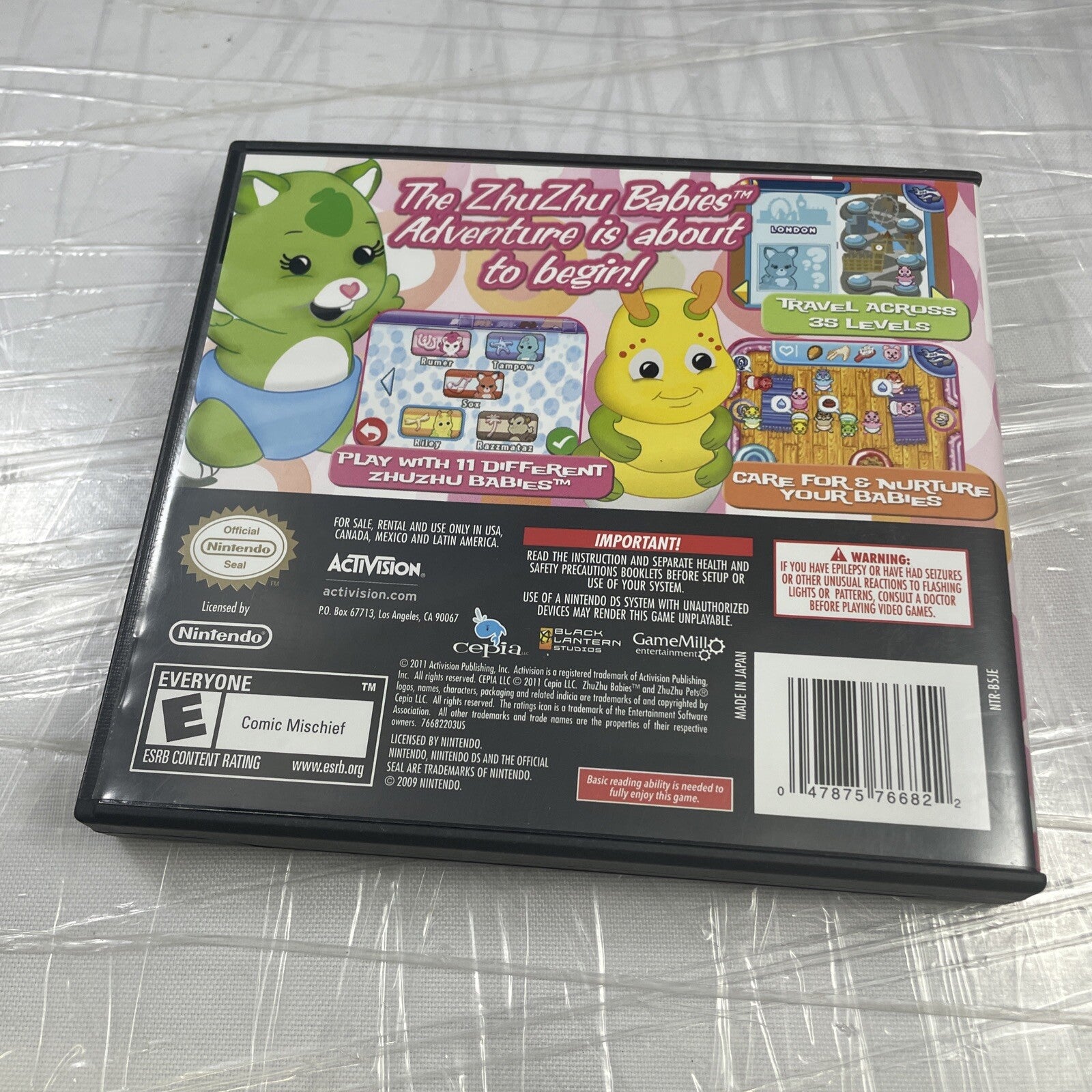 ZhuZhu Babies  (Nintendo DS, 2011) Complete! Very Good Condition!