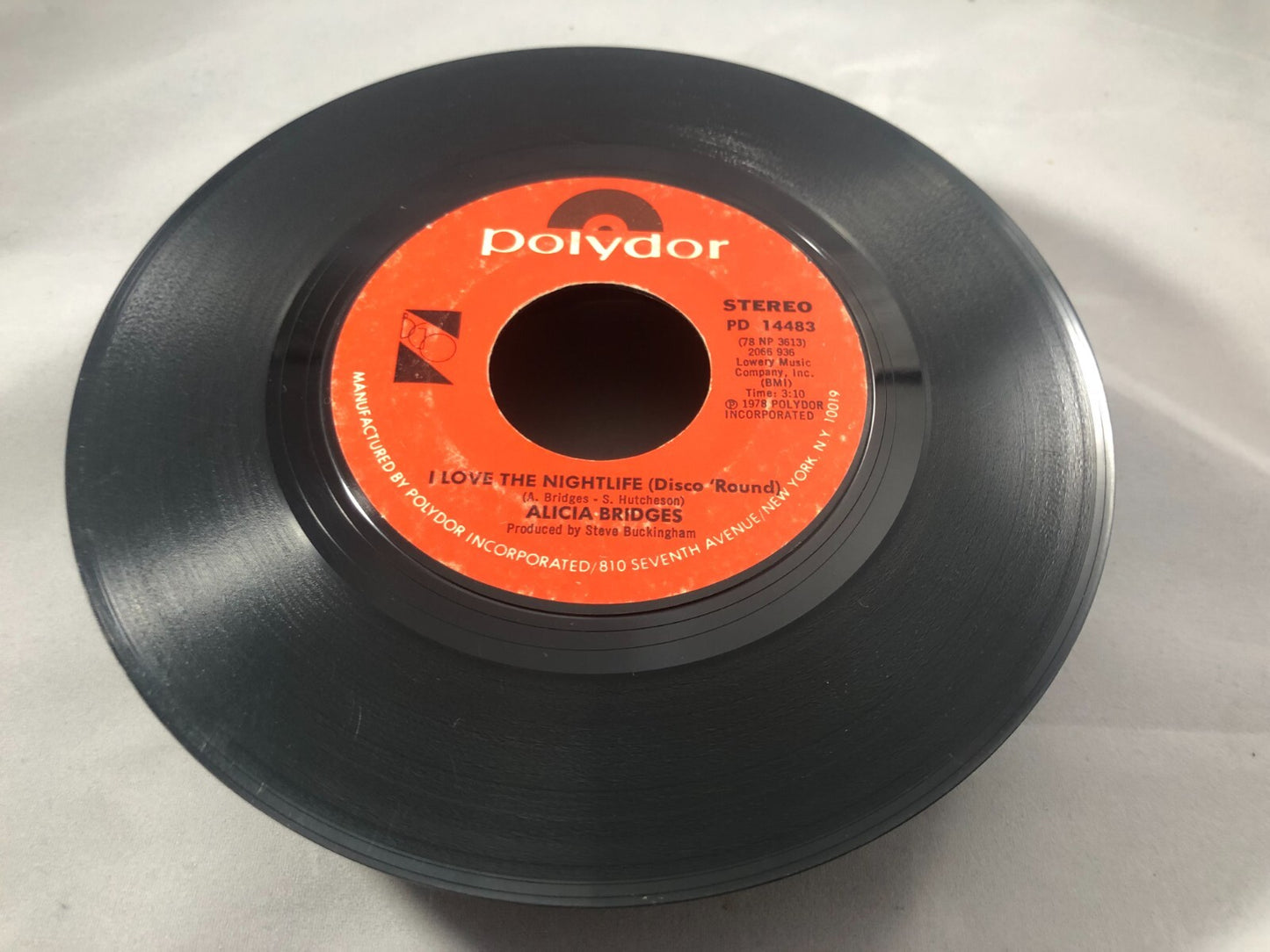 ALICIA BRIDGES I LOVE THE NIGHTLIFE/SELF APPLAUSE (VG) PD-14483 45 RECORD VG
