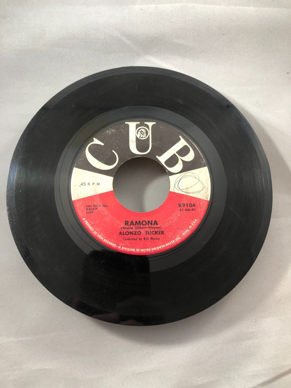 ALONZO TUCKER: what's wrong / ramona CUB 7" Single 45 RPM VG