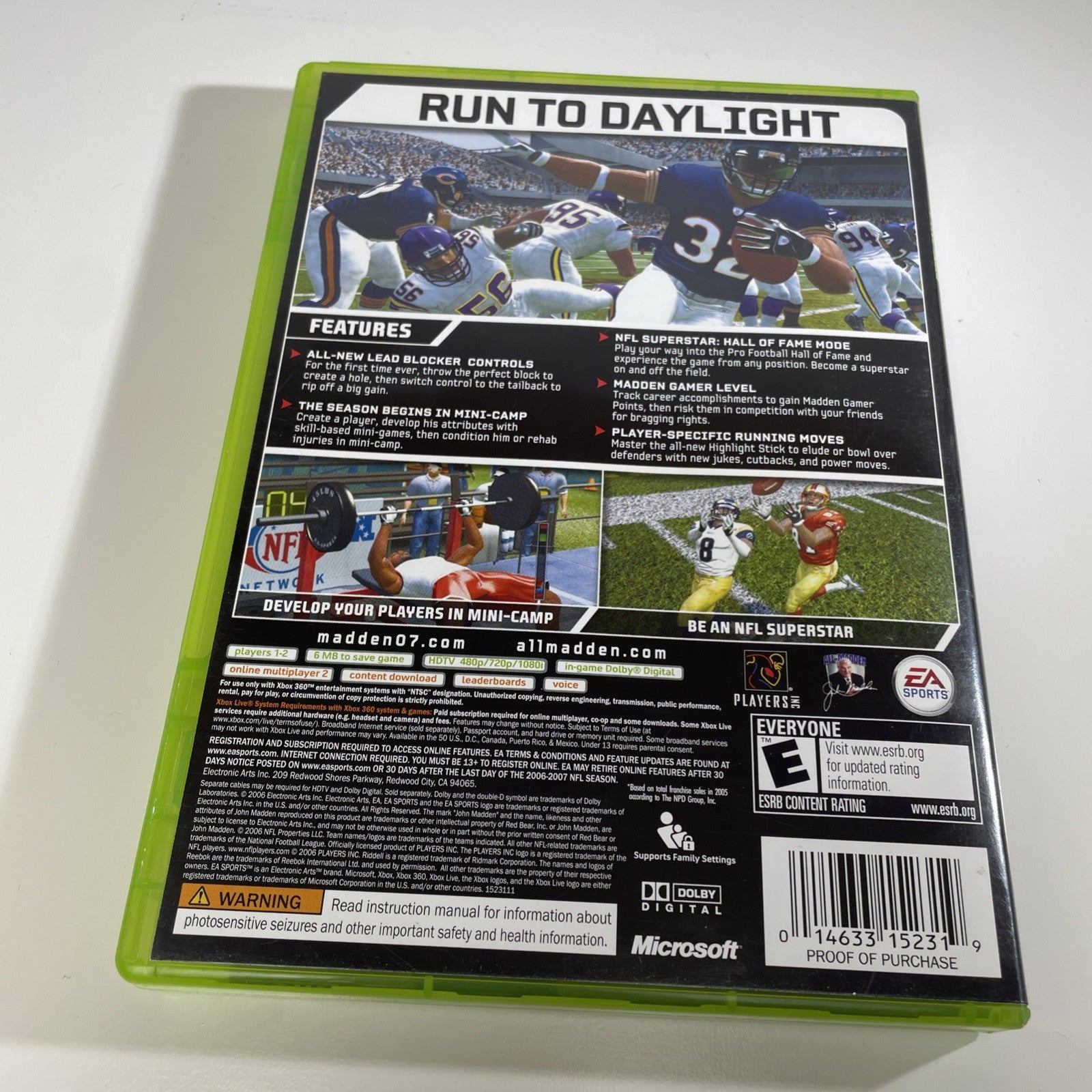 Madden NFL 07 Video Game For Xbox 360 Tested & Working