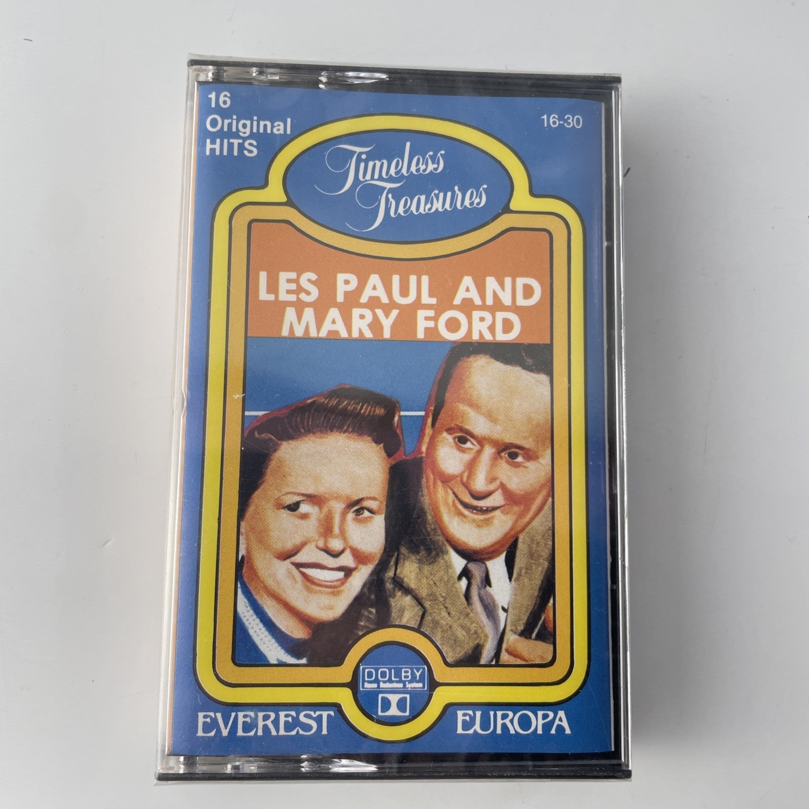LES PAUL & MARY FORD TIMELESS TREASURES 16 HITS CASSETTE TAPE 1986 PAP LAB EUC