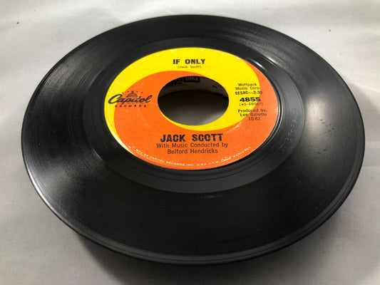 Jack Scott if only vinyl record 45 capitol sleeve green valley G+