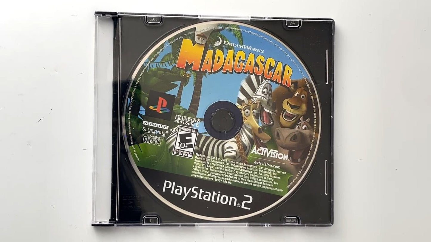 Madagascar PlayStation 2 Video Game Activision 2005 E10+ DISC ONLY