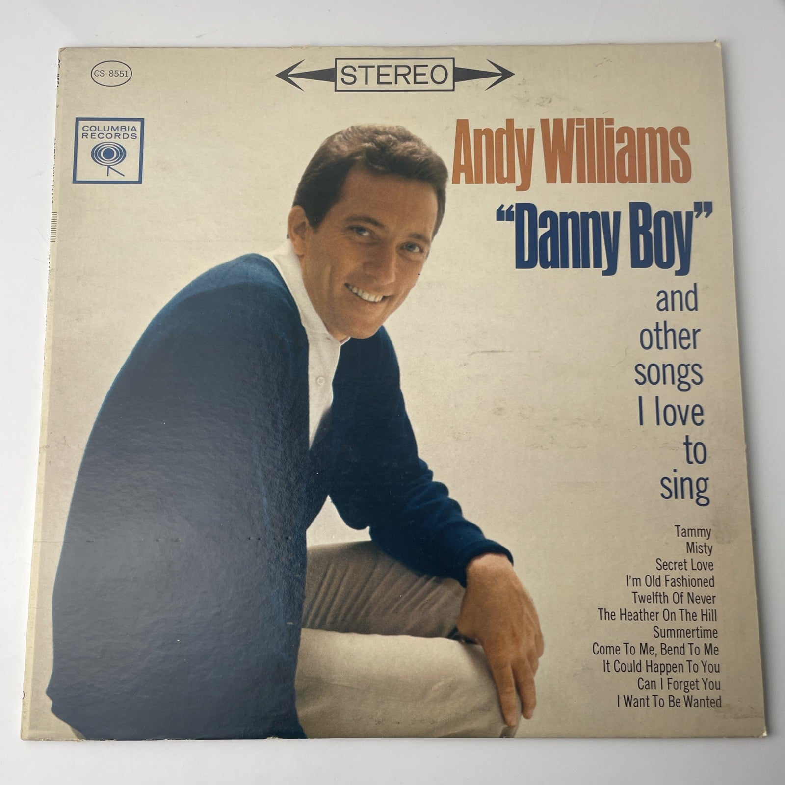 ANDY WILLIAMS-DANNY BOY-LP-VG+-OLD COLUMBIA SIX EYE-TAMMY-MISTY-SECRET LOVE