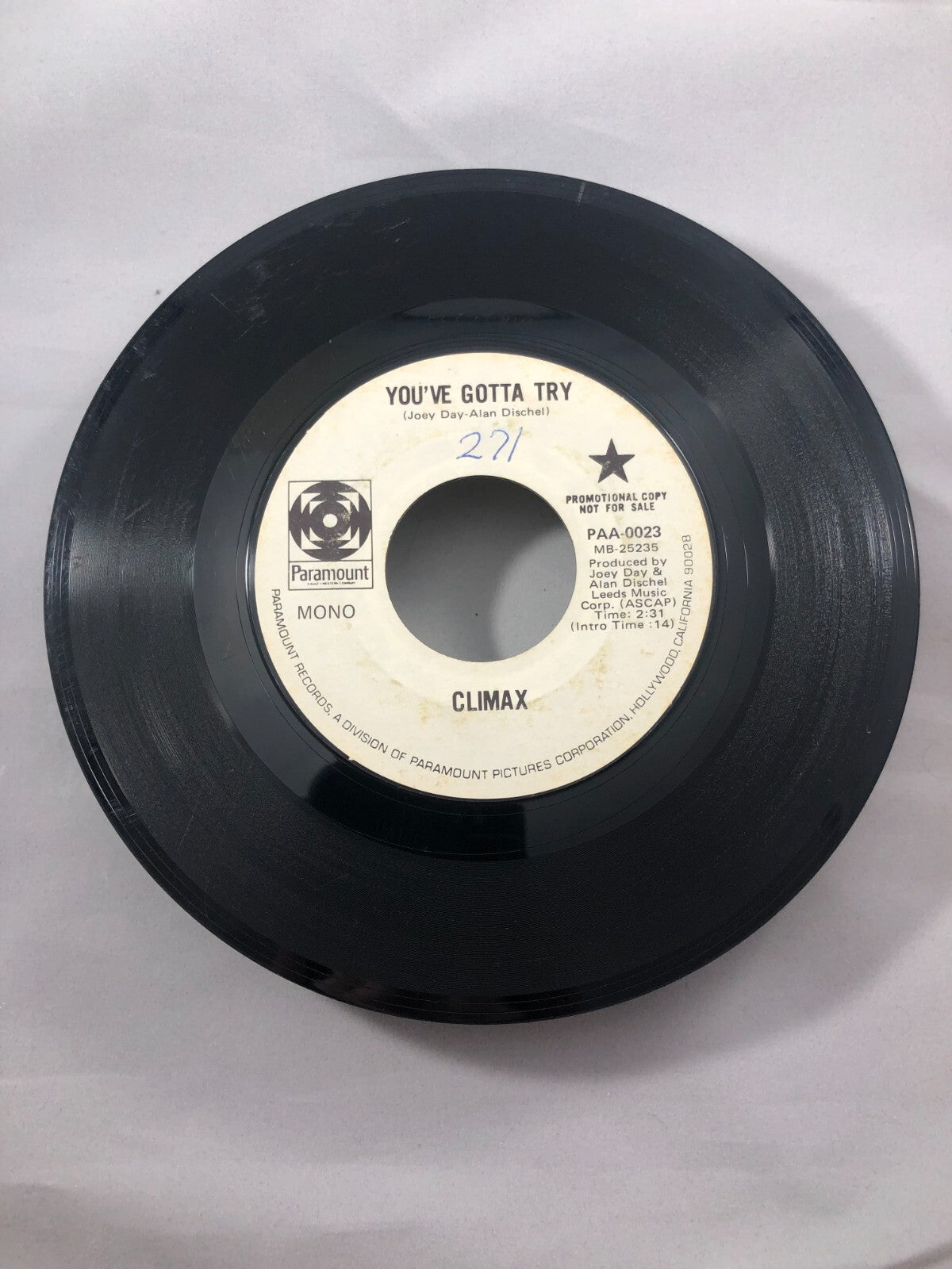 Climax Blues Band 45 RPM -You've Gotta Try / Friendship - Paramount VG See pics
