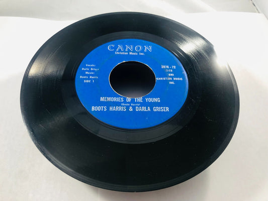 Rare vintage christian Vinyl 45 single record Darla Griser Boots Harris Canon