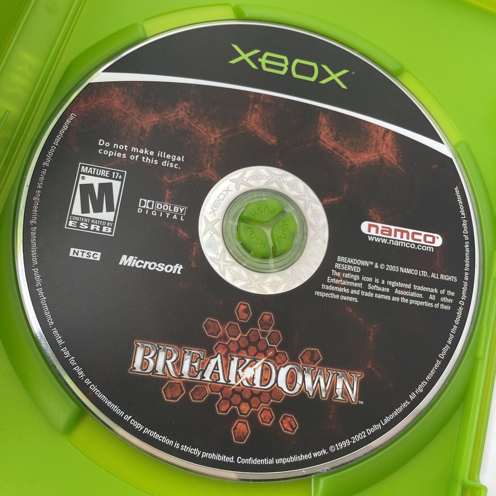 Breakdown (Microsoft Original Xbox 2004) Black Label Game NO Manual