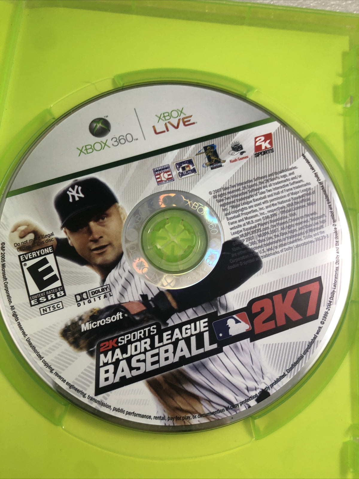 Major League Baseball 2K7  Very Good Disc And Case, No Manual 2k Sports 2007