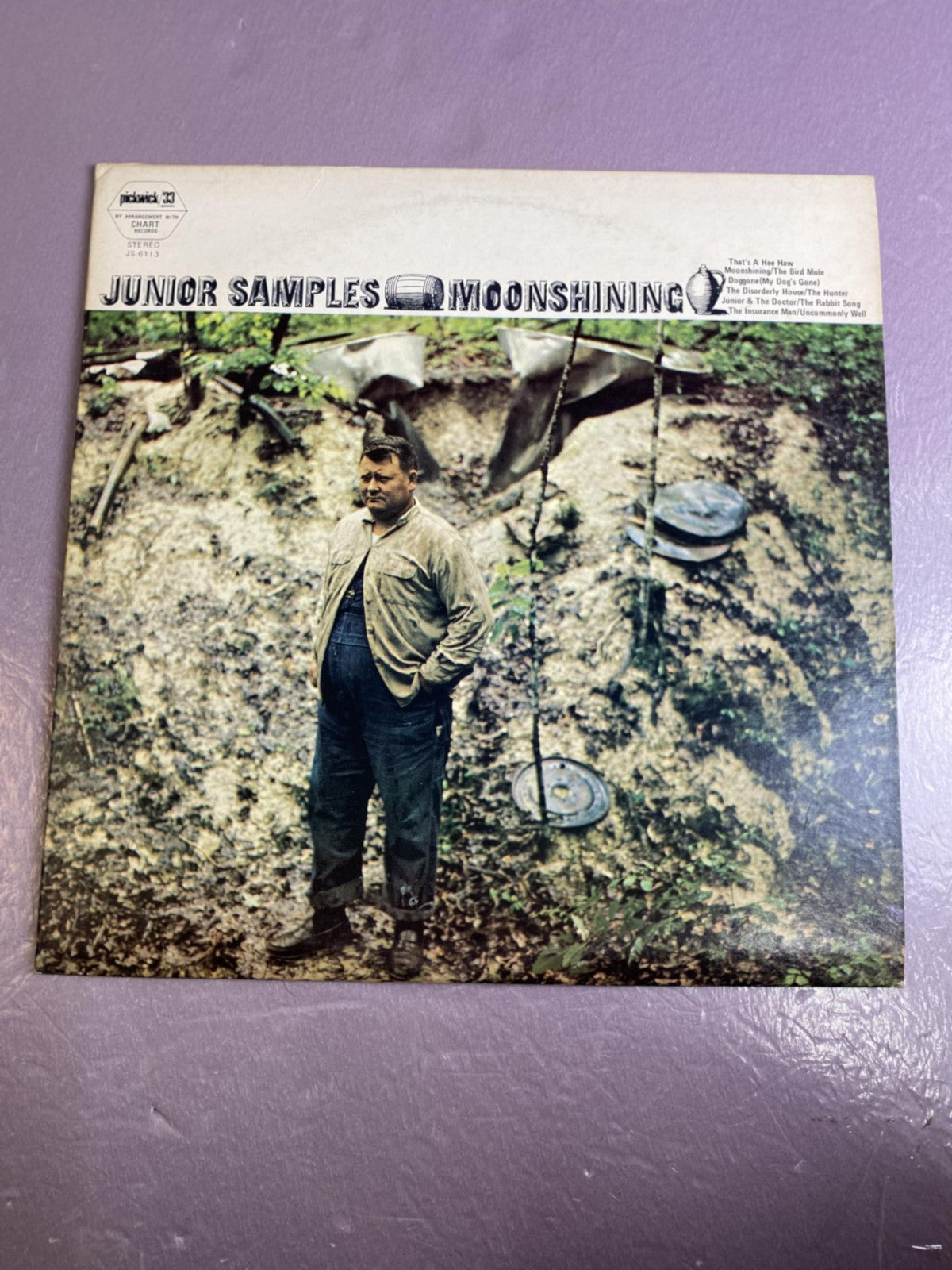 Vintage Junior Samples Moonshining 12" Vinyl LP 1969 Hilltop Country Comedy