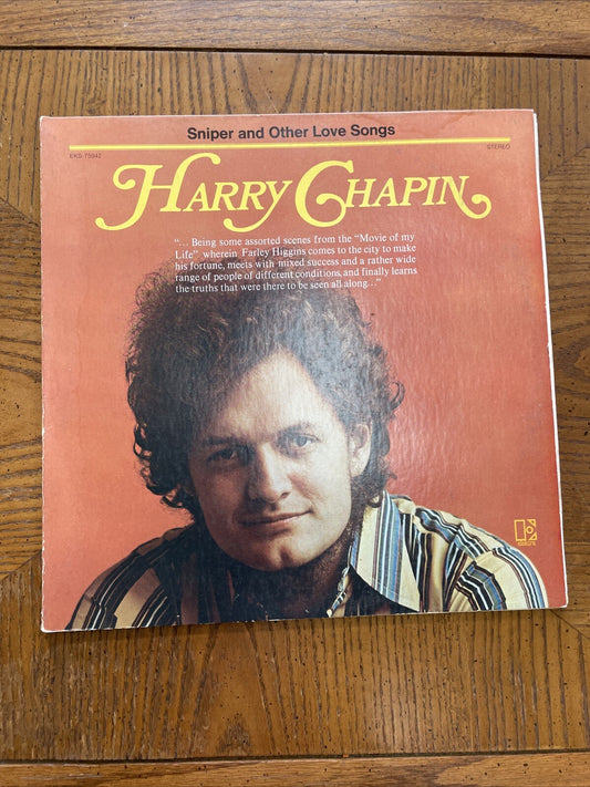 HARRY CHAPIN - Sniper & Other Love Songs (Elektra) - 12" Vinyl Record LP - VG (3