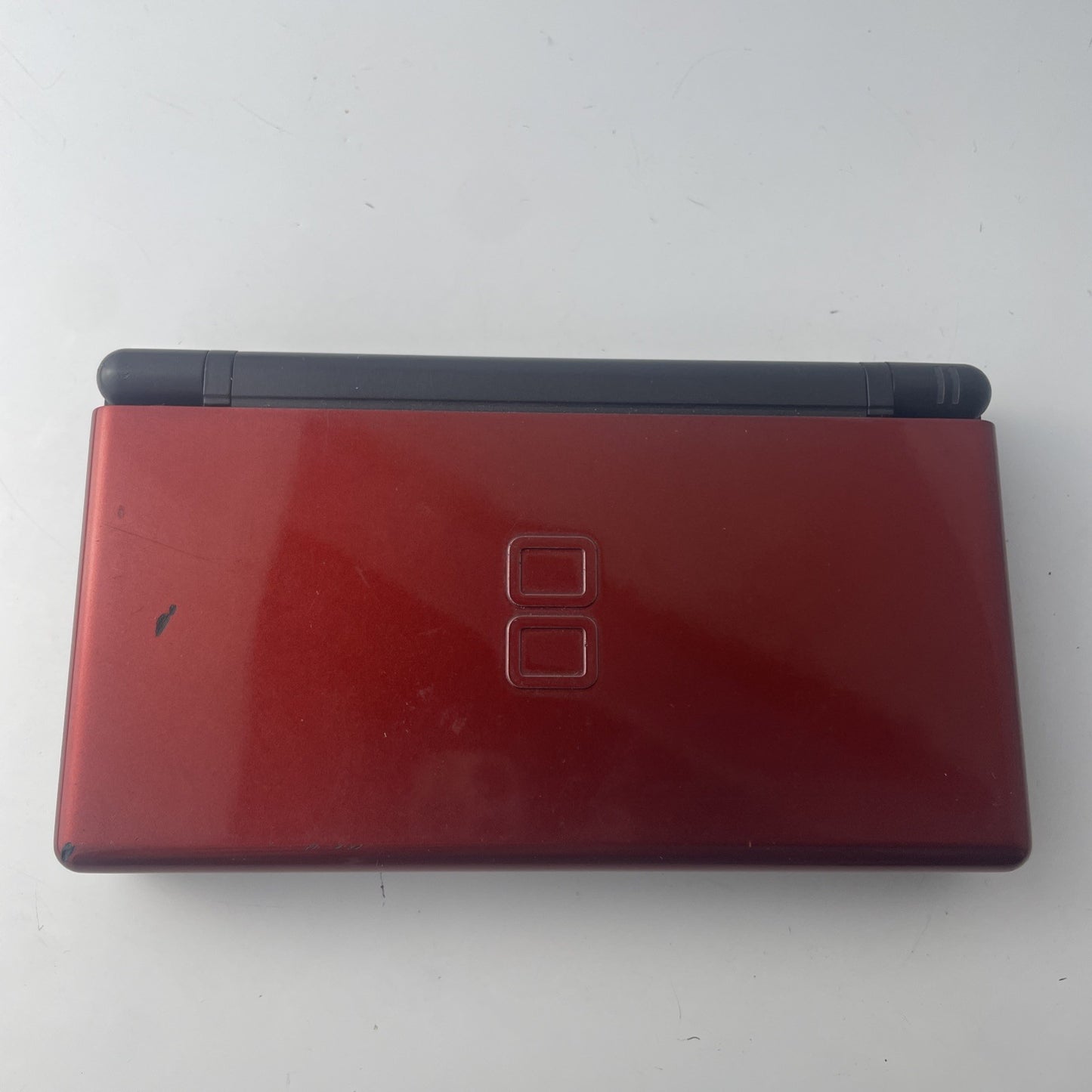 Nintendo DS Lite Crimson Handheld Console Red/Black With Charger No Stylus