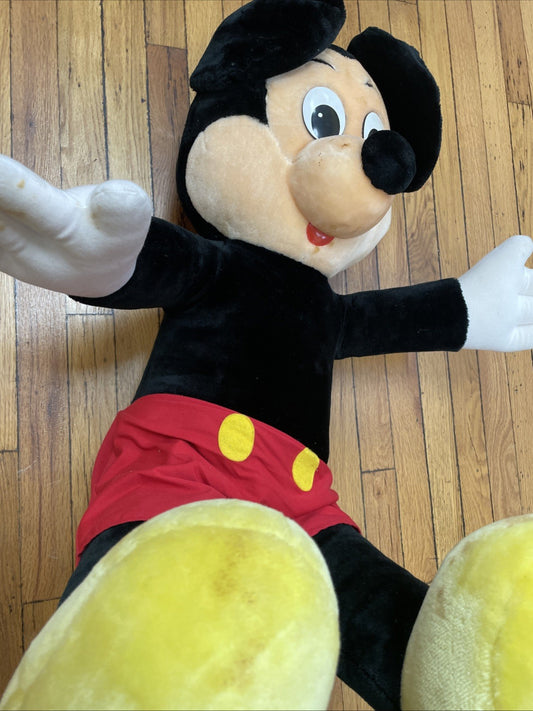 Rare Vintage Disneyland Mickey Mouse 36 Inch Plush Tag RARE Walt Disney
