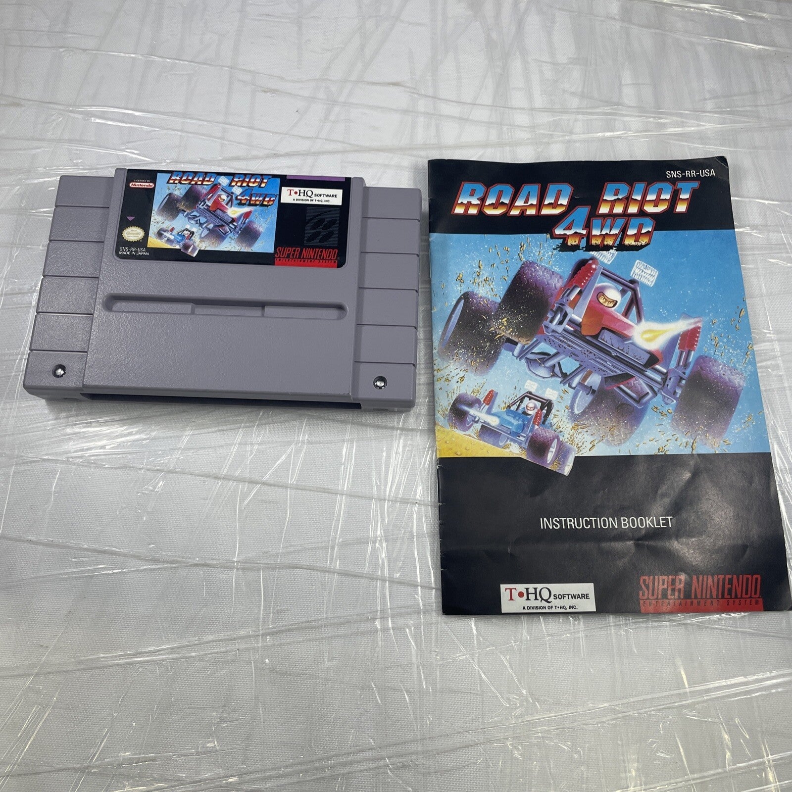 Road Riot 4WD - SNES Game Cart And Manual Only VERY GOOD