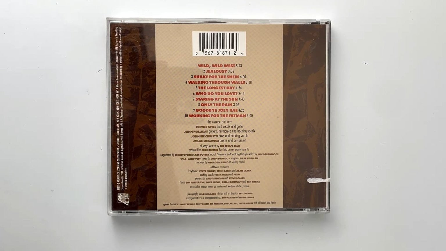 The Escape Club - Wild Wild West CD 1988 Hit Single Rock Atlantic