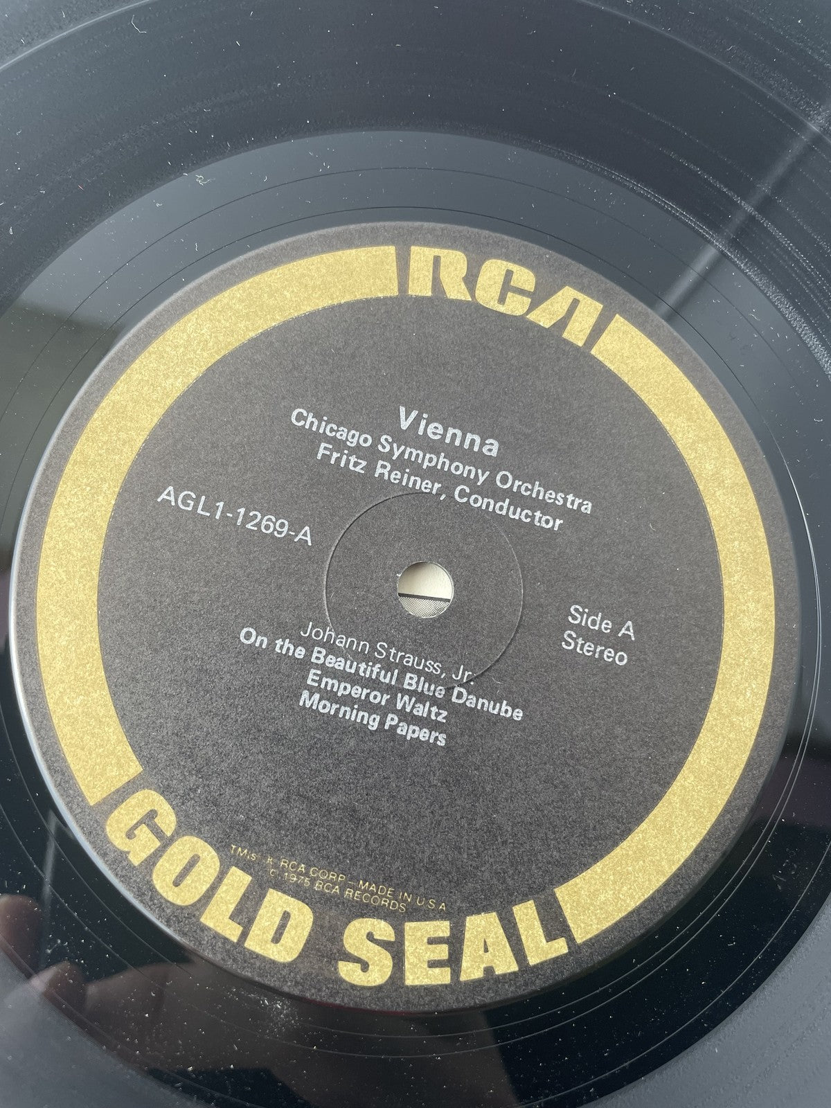 Vintage Vinyl RCA Gold Seal Vienna Fritz Reiner Chicago Symphony Waltz 1975 EXC