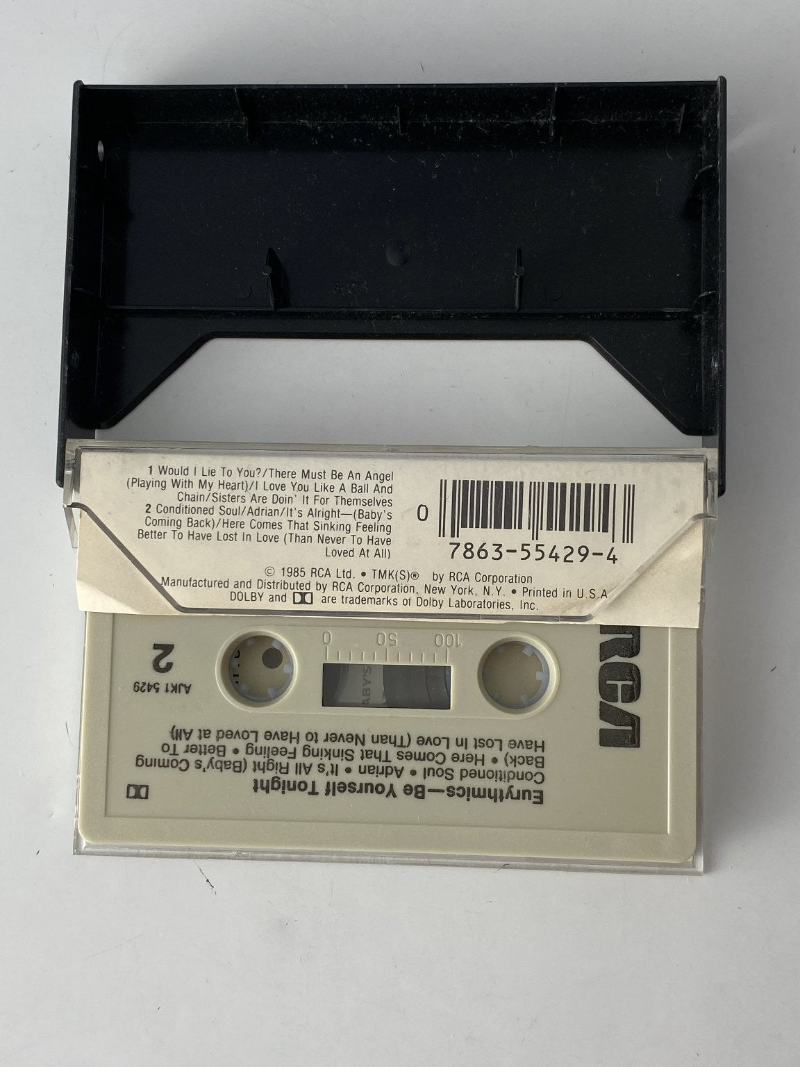 Eurythmics Be Yourself Tonight Cassette 1985 RCA Pop Rock