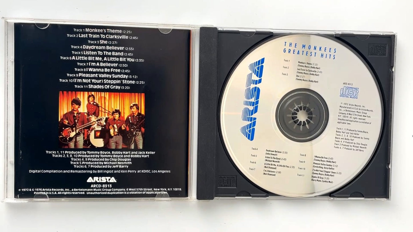 The Monkees - Greatest Hits CD 1976 Remastered Classic Rock Arista