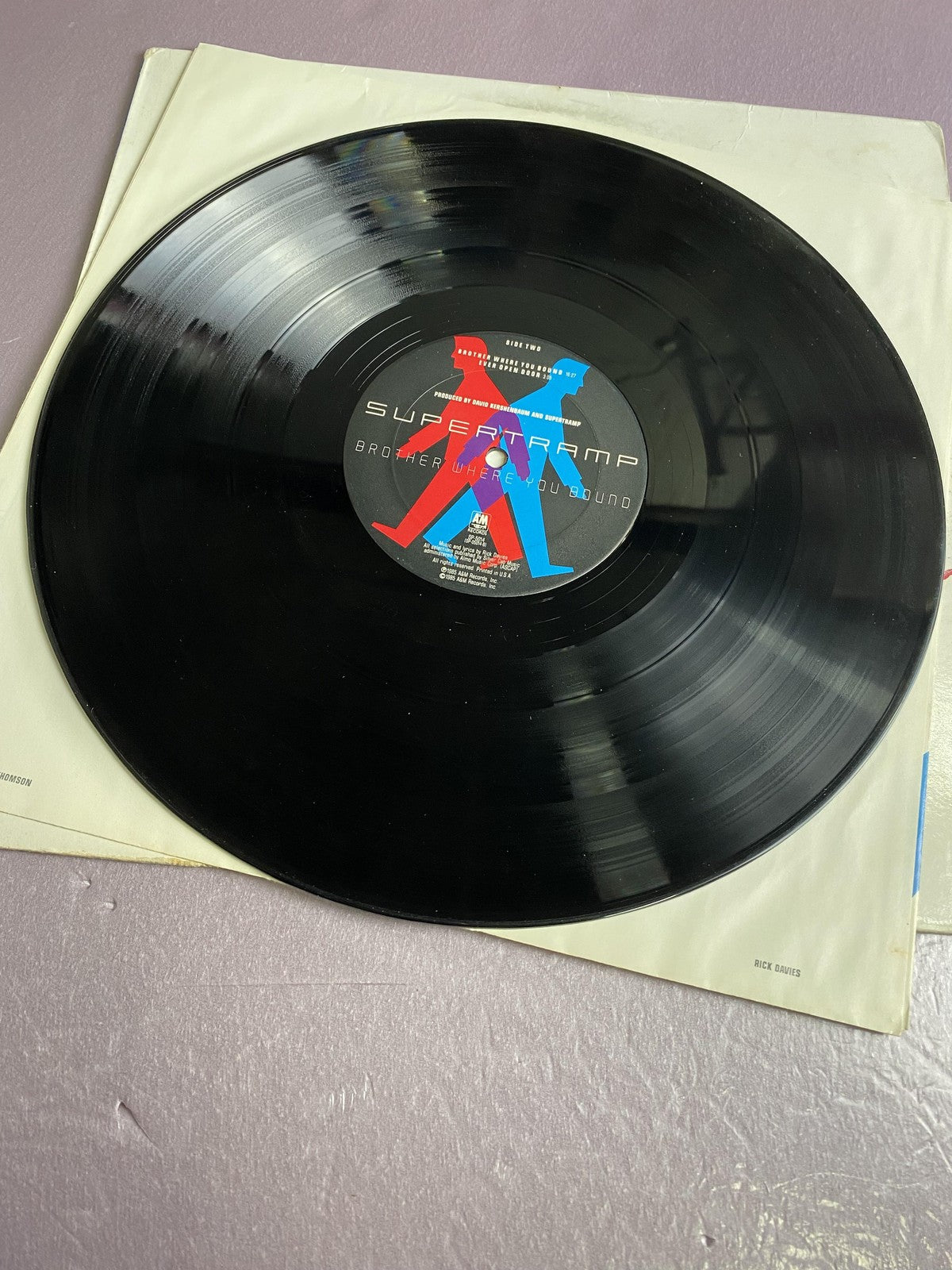 Vintage Supertramp Brother Where You Bound Black Vinyl LP 1985 A&M Prog Rock Pop