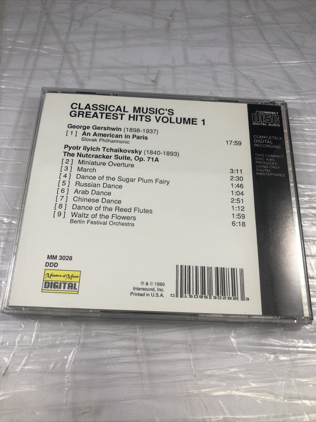 Classical Musics Greatest Hits Volume 1 - Audio CD Gershwin Tchaikovsky Vintage