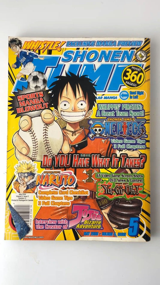 Shonen Jump May 2006 Vol 4 Issue 5 Naruto One Piece Yu-Gi-Oh NO CARD