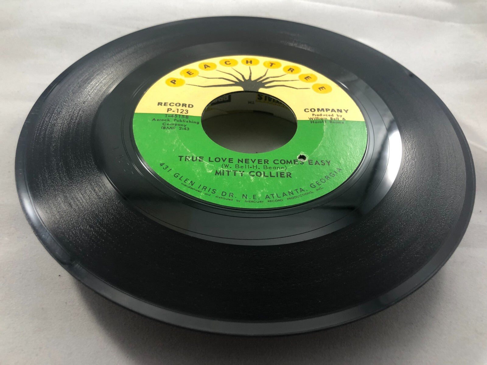 SOUL 45 RPM - MITTY COLLIER - PEACHTREE 123 - "FLY ME TO THE MOON" VG+