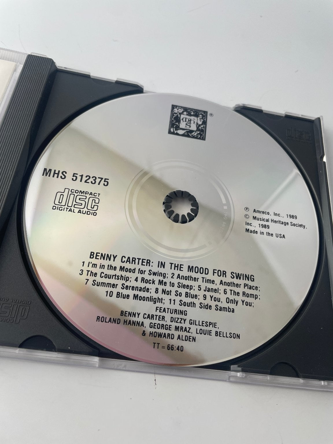 Benny Carter - In The Mood For Swing CD 1989 Dizzy Gillespie Jazz Amreco